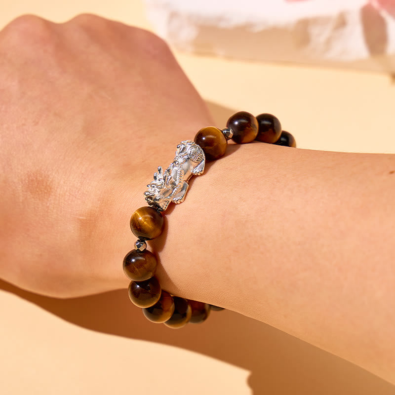 FuAttract Wealth Attraction & Courage Tiger Eye Confidence Pixiu Bracelet - image 3