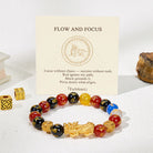 FuAttract Red Black Agate Mantra Beads to Attract Prosperity Pixiu Bracelet - 12mm - image 0
