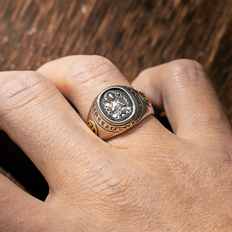 FuAttract Peace & Protection Energy Mantra Chinese Zodiac Amulet Ring - image 34