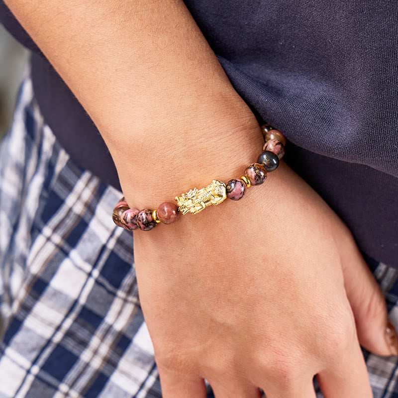 FuAttract Emotional Healing & Balance Guardian Rhodonite Pixiu Bracelet - image 3