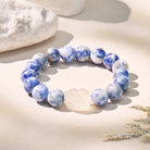 FuAttract Balance Prosperity Fortune Blue Dot & White Agate Pixiu Bracelet  - 10mm - image 0