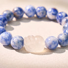 FuAttract Balance Prosperity Fortune Blue Dot & White Agate Pixiu Bracelet  - image 4