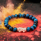 FuAttract Protection Prosperity Energy Blue Tiger Eye Silver Pixiu Bracelet - image 2