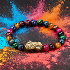 FuAttract Fortune Energy Focus & Protection Tiger's Eye Golden Obsidian Pixiu Bracelet - 8mm - image 0