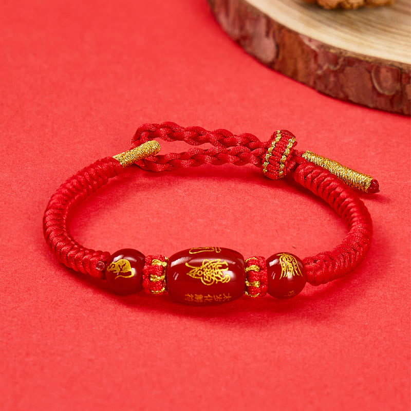 FuAttract Red Agate Chinese Zodiac Red String – Braided Protection & Fortune Bracelet - image 1