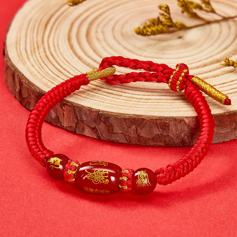 FuAttract Red Agate Chinese Zodiac Red String – Braided Protection & Fortune Bracelet - image 2