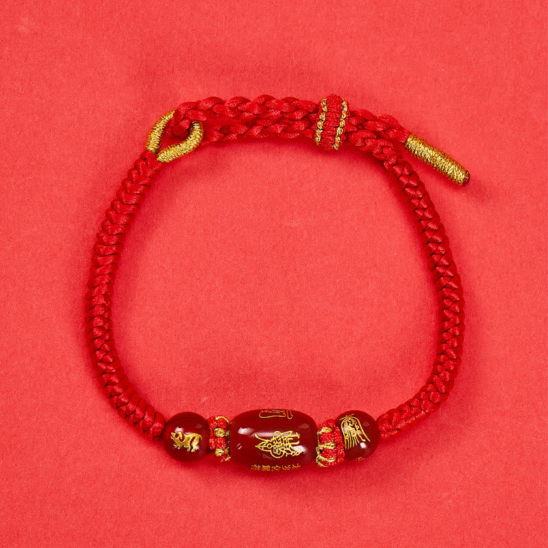 FuAttract Red Agate Chinese Zodiac Red String – Braided Protection & Fortune Bracelet - Red Agate Chinese Zodiac-Pig - image 23