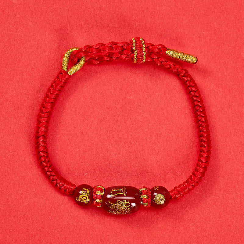 FuAttract Red Agate Chinese Zodiac Red String – Braided Protection & Fortune Bracelet - Red Agate Chinese Zodiac-Monkey - image 20