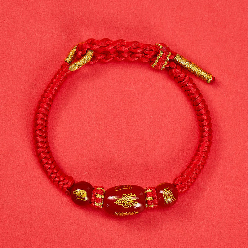 FuAttract Red Agate Chinese Zodiac Red String – Braided Protection & Fortune Bracelet - Red Agate Chinese Zodiac-Rat - image 13