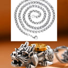 FREE Today: Fortune-Attracting Pixiu Amulet – Handcrafted Metal Protection Necklace - With Wheat Chain - image 11