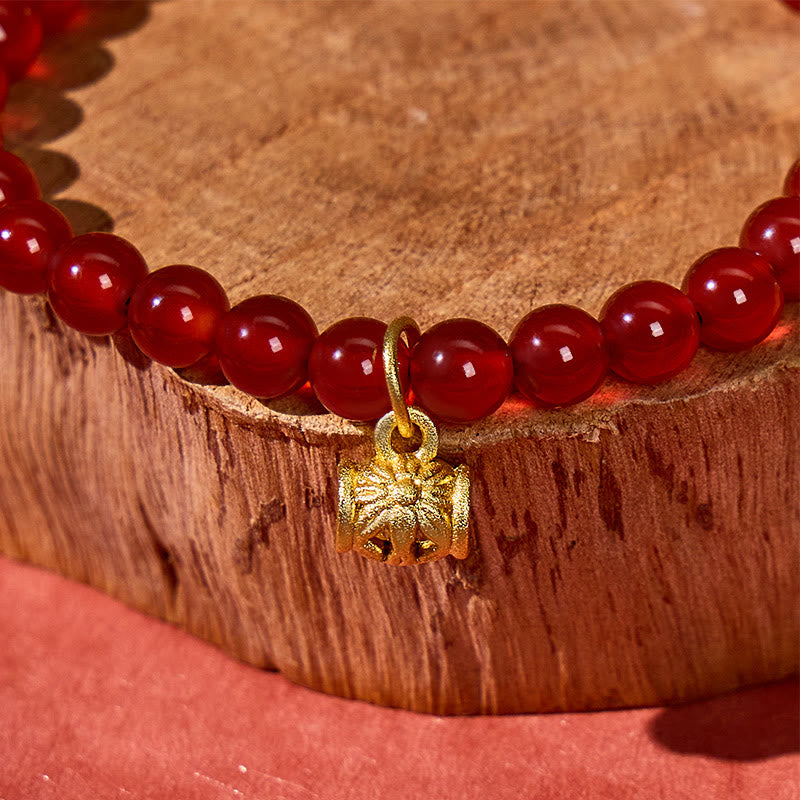 FuAttract Emotional Balance & Wealth Protection Red & White Agate Pixiu Bracelet - image 10