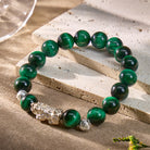 FuAttract Courage Protection – Black Obsidian Tiger's Eye Malachite S999 Silver Pixiu Bracelet - image 15