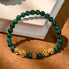 FuAttract Energy Courage Malachite Black Obsidian Red Agate Om Mani Padme Hum Pixiu Bracelet - image 2