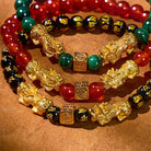 FuAttract Energy Courage Malachite Black Obsidian Red Agate Om Mani Padme Hum Pixiu Bracelet - image 19