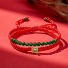 FuAttract Wealth Prosperity Harmony Inner Strength Jade Evil Eye Red String Bracelet - Adjustable - image 0