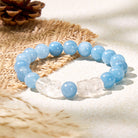 FuAttract Clarity Protection Wealth Aquamarine Clear Quartz Pixiu Bracelet - image 3