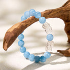 FuAttract Clarity Protection Wealth Aquamarine Clear Quartz Pixiu Bracelet - image 1