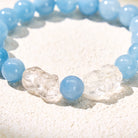 FuAttract Clarity Protection Wealth Aquamarine Clear Quartz Pixiu Bracelet - image 5