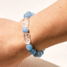 FuAttract Clarity Protection Wealth Aquamarine Clear Quartz Pixiu Bracelet - image 4