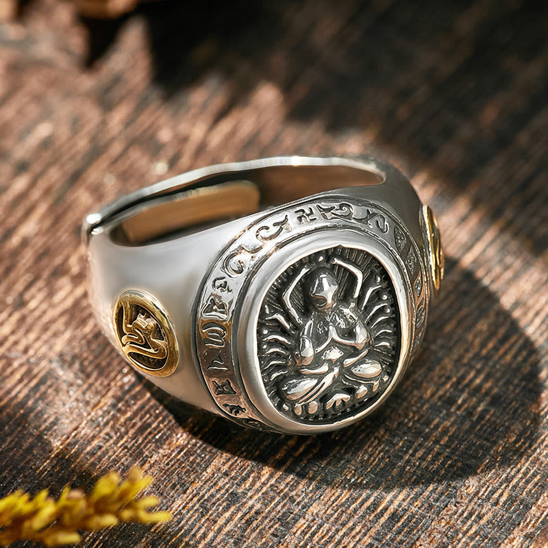 FuAttract Peace & Protection Energy Mantra Chinese Zodiac Amulet Ring - image 13