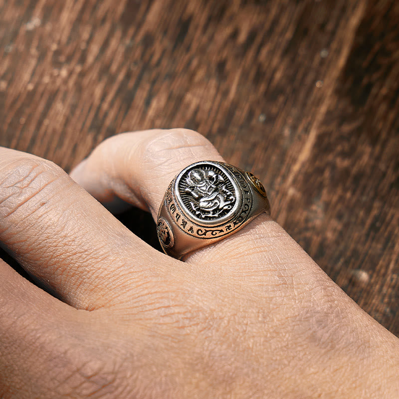 FuAttract Peace & Protection Energy Mantra Chinese Zodiac Amulet Ring - image 2
