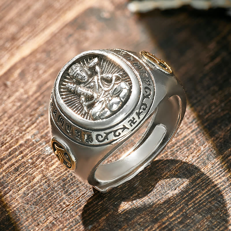 FuAttract Peace & Protection Energy Mantra Chinese Zodiac Amulet Ring - Akashagarbha Bodhisattva - Ox/Tiger - image 20