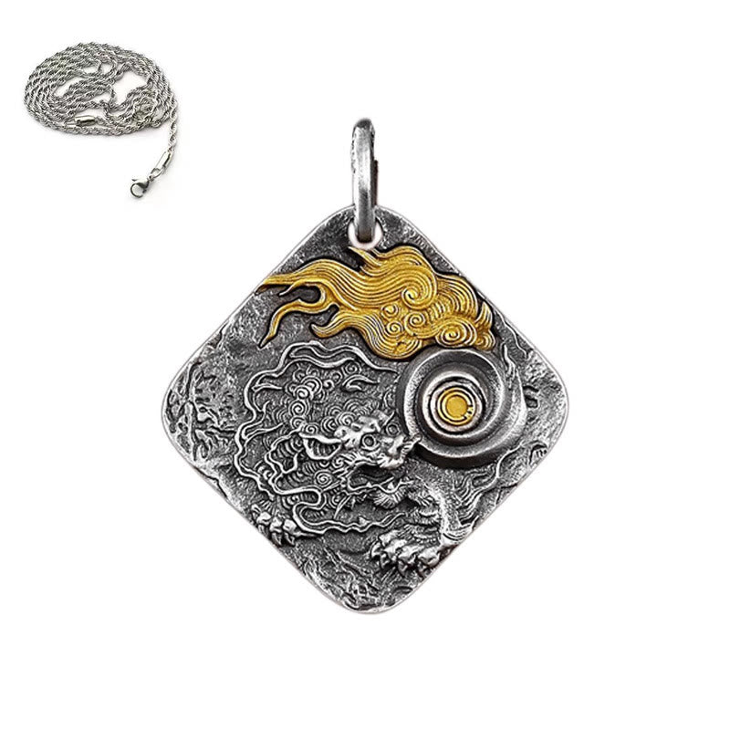 FuAttract Wealth & Luck Pixiu Two-Tone Totem Necklace for Protection and Success - With Rope Chain - image 11