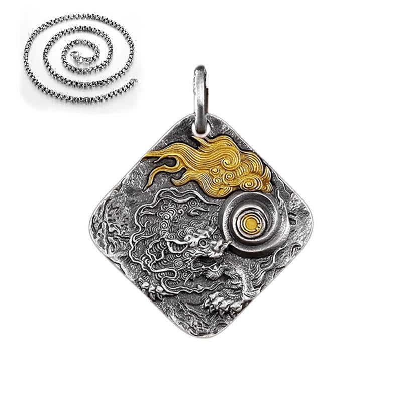FuAttract Wealth & Luck Pixiu Two-Tone Totem Necklace for Protection and Success - With Box Chain - image 10
