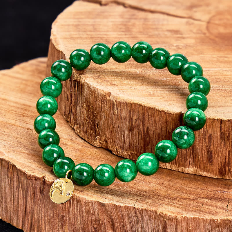 FuAttract Luck Balance & Inner Peace Chinese Zodiac Jade Silver Bracelet - image 2
