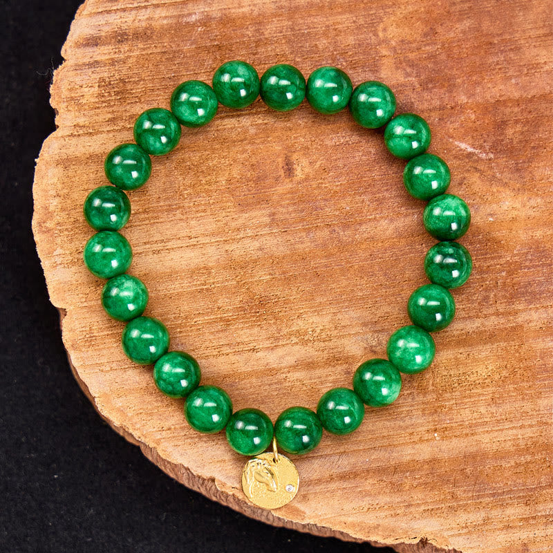 FuAttract Luck Balance & Inner Peace Chinese Zodiac Jade Silver Bracelet - image 1