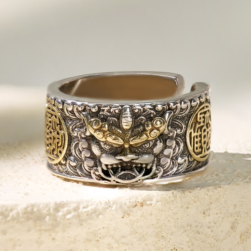 FuAttract Prosperity Abundant Energy Pixiu Ring – Wealth & Protection Symbol - Adjustable - image 0