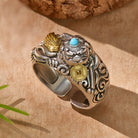 FuAttract Wealth & Protection Turquoise Abundance Ring with Pixiu Coin - Adjustable - image 0