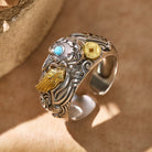 FuAttract Wealth & Protection Turquoise Abundance Ring with Pixiu Coin - image 3