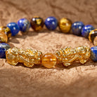 FuAttract Courage & Prosperity Lapis Lazuli Tiger's Eye Citrine Pixiu Bracelet - image 5