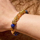 FuAttract Courage & Prosperity Lapis Lazuli Tiger's Eye Citrine Pixiu Bracelet - image 3