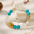 FuAttract Harmony Clarity & Intent White Agate Amazonite Golden Rutilated Quartz Bracelet - image 2