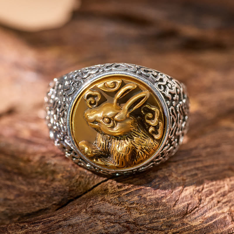 FuAttract Luck Balance Strength Protection Chinese Zodiac Adjustable Ring - Rabbit - image 11