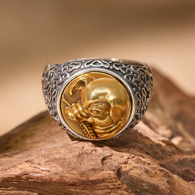 FuAttract Luck Balance Strength Protection Chinese Zodiac Adjustable Ring - Pig - image 19