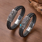FuAttract Strength & Balance Chinese Zodiac Titanium Steel Leather Bracelet  - image 18