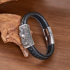 FuAttract Strength & Balance Chinese Zodiac Titanium Steel Leather Bracelet  - image 11