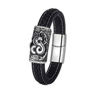 FuAttract Strength & Balance Chinese Zodiac Titanium Steel Leather Bracelet  - Snake - image 24