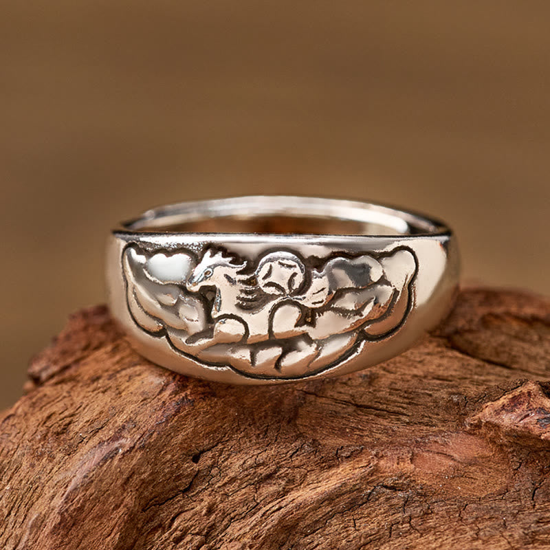 FuAttract Personal Luck Protection & Energy Chinese Zodiac Adjustable Ring - Horse - image 0
