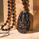 FuAttract Protection & Grounding Zodiac Bodhisattva Black Obsidian Necklace - image 2