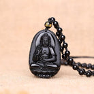 FuAttract Protection & Grounding Zodiac Bodhisattva Black Obsidian Necklace - Amitabha Buddha – Dog/Pig - image 16