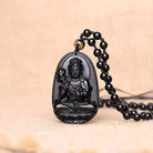 FuAttract Protection & Grounding Zodiac Bodhisattva Black Obsidian Necklace - Mahasthamaprapta Bodhisattva – Horse - image 14