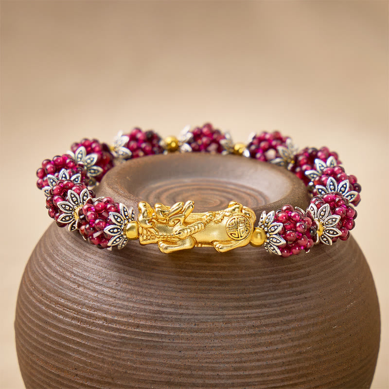 FuAttract Prosperity & Energy Wealth Attraction Garnet Pixiu Bracelet - image 2
