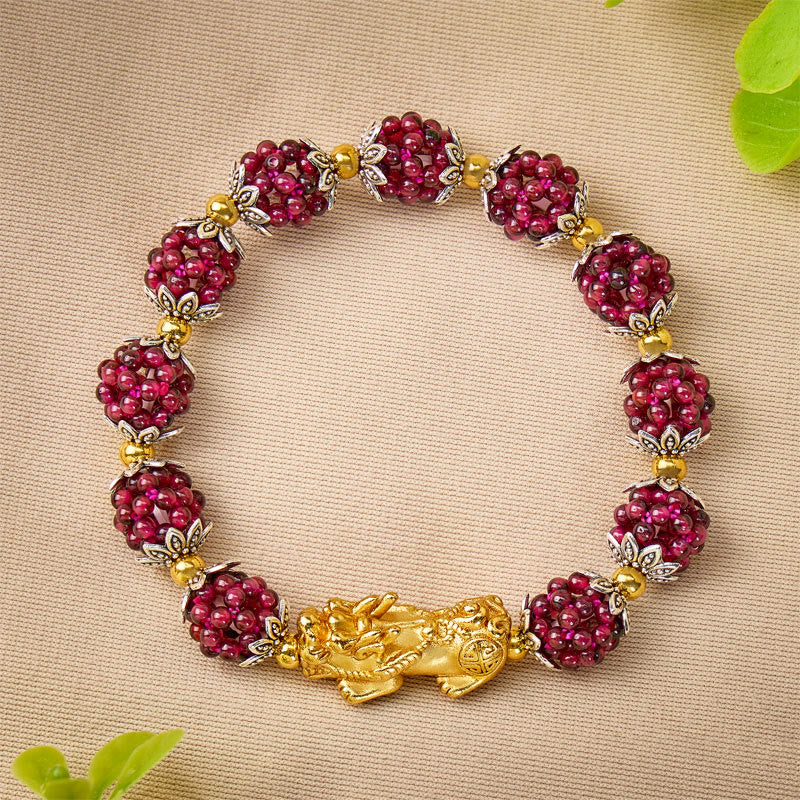 FuAttract Prosperity & Energy Wealth Attraction Garnet Pixiu Bracelet - image 4