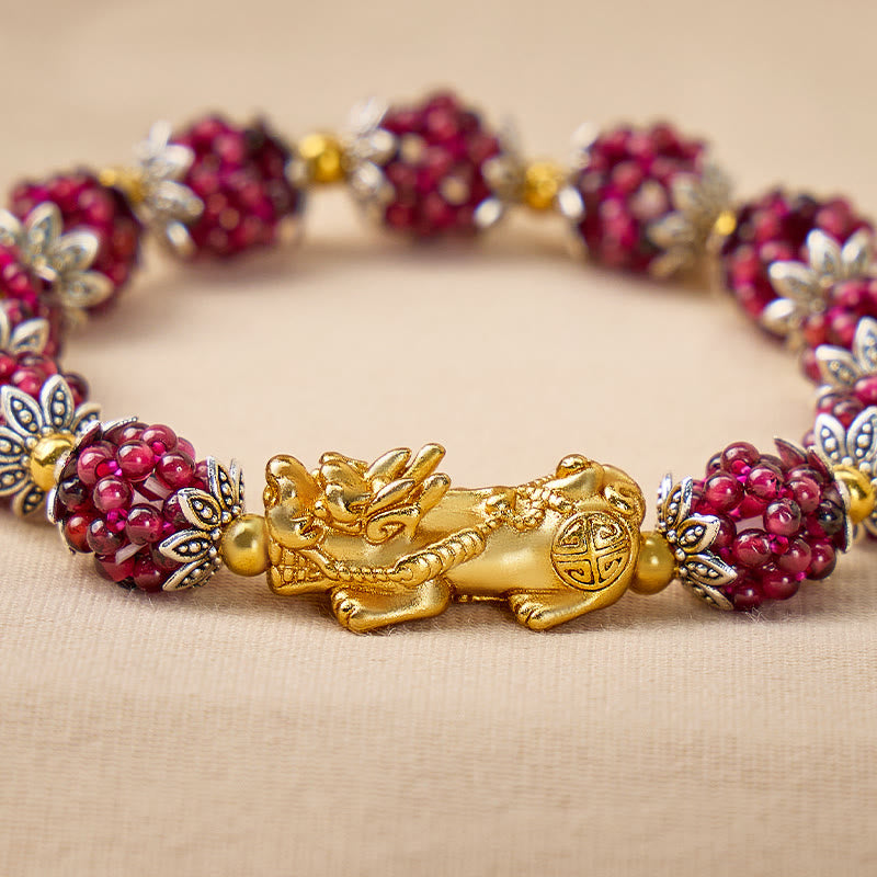 FuAttract Prosperity & Energy Wealth Attraction Garnet Pixiu Bracelet - image 5