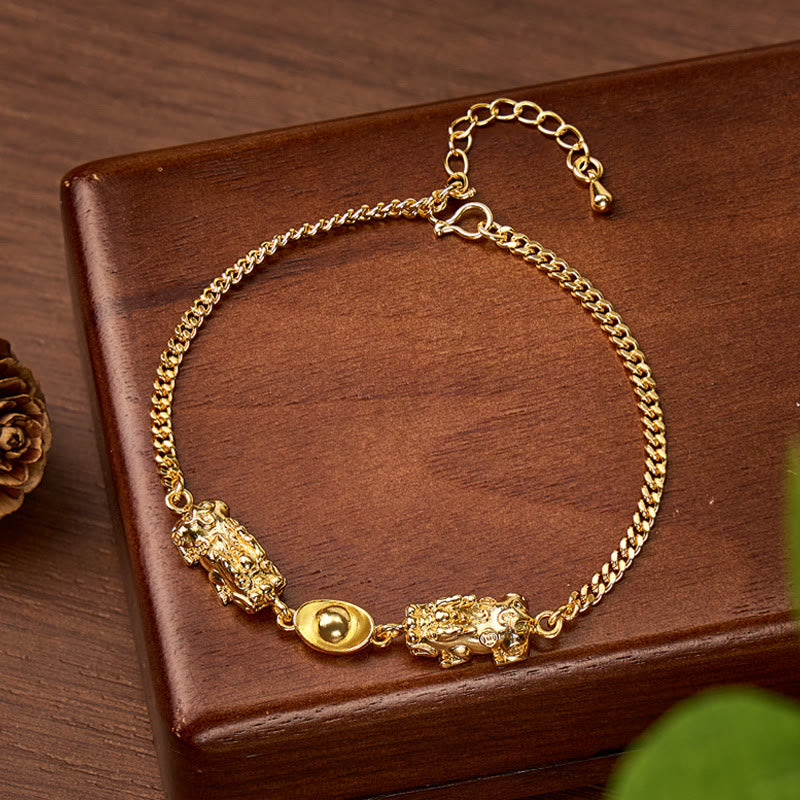 FuAttract Wealth Protection Brass Pixiu Bracelet for Luck & Prosperity - image 1