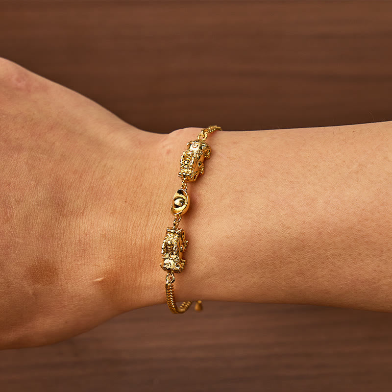 FuAttract Wealth Protection Brass Pixiu Bracelet for Luck & Prosperity - image 4
